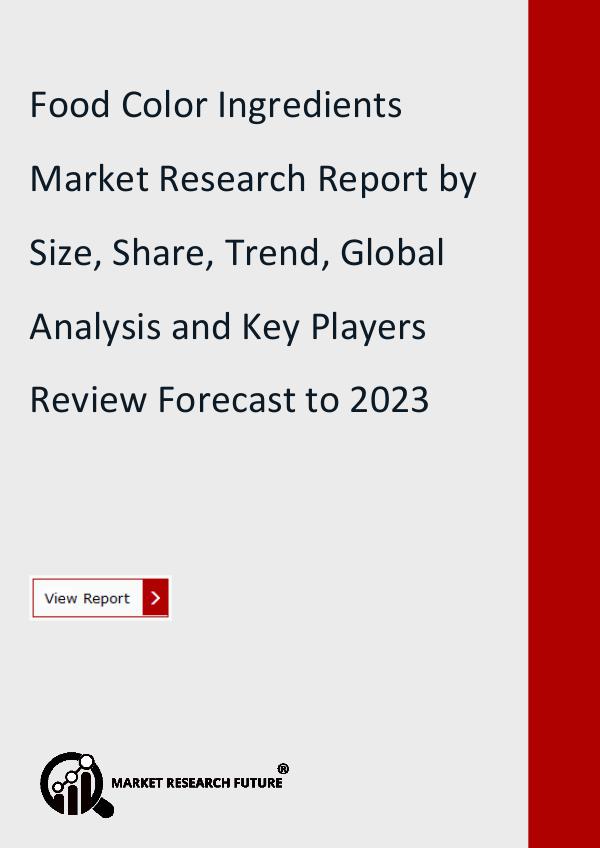 Market Research Future (Food and Beverages) Food Color Ingredients Market Research Report