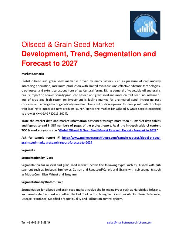 Shrink Sleeve Labels Market 2016 market Share, Regional Analysis and Oilseed & Grain Seed Market Regional Analysis