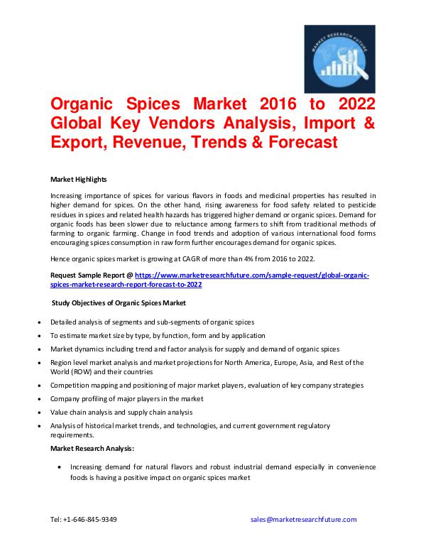 Shrink Sleeve Labels Market 2016 market Share, Regional Analysis and Global Organic Spices Market Expanding at a Stable