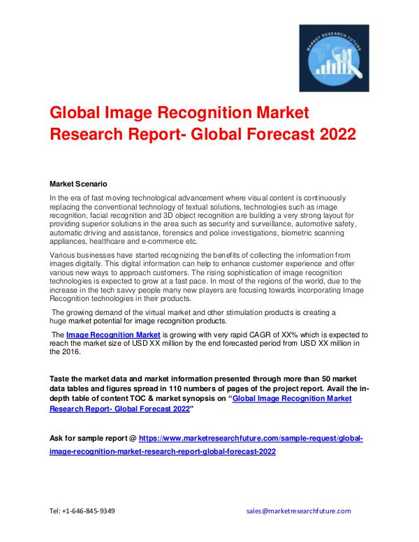 Image Recognition Market 2016 Share, Analysis