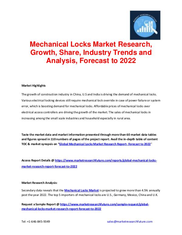 Global Mechanical Locks Market