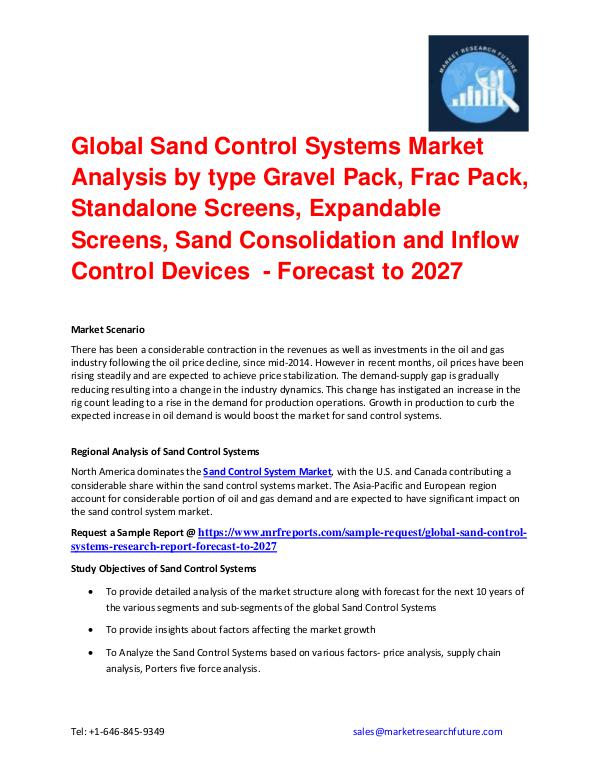 Global Sand Control Systems Market Development