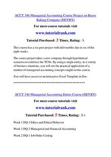 ACCT 346 Course Great Wisdom / tutorialrank.com