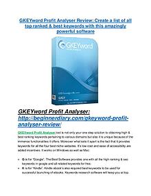 GKEYword Profit Analyser Review - 80% Discount and $26,800 Bonus