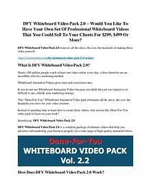 DFY Whiteboard Video Pack 2.0 review - I was shocked!
