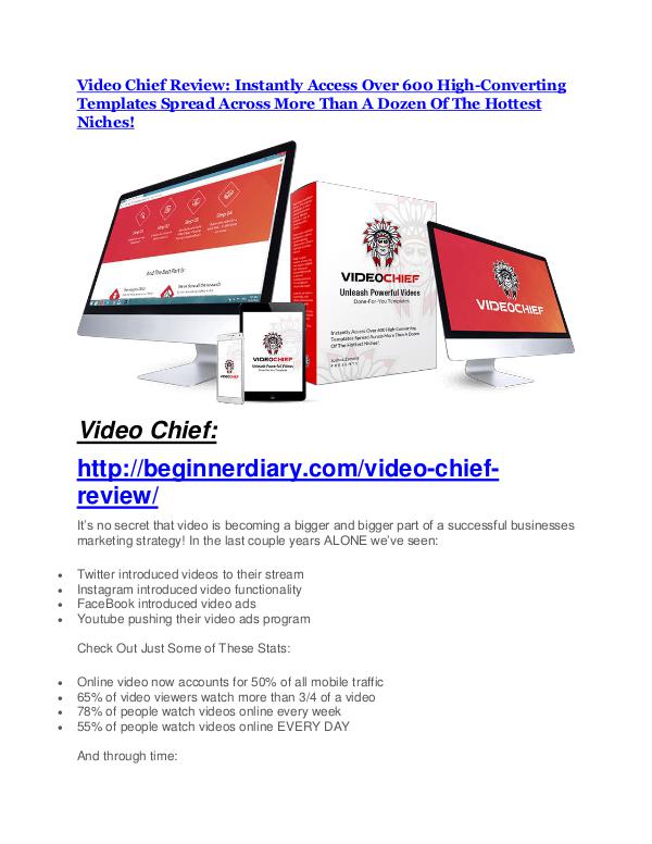 Video Chief review- Video Chief (MEGA) $21,400 bonus Video Chief review-$16,400 Bonuses & 70% Discount