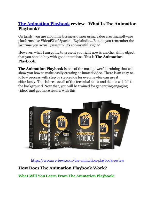 Markeitng The Animation Playbook review