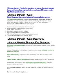 Ultimate Banner Plugin Detail Review and Ultimate Banner Plugin $22,700 Bonus