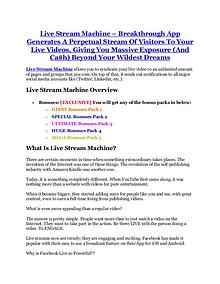 Live Stream Machine review- Live Stream Machine $27,300 bonus & discount