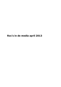 roc's in de media april 2013