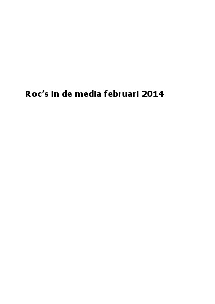 roc's in de media februari 2014