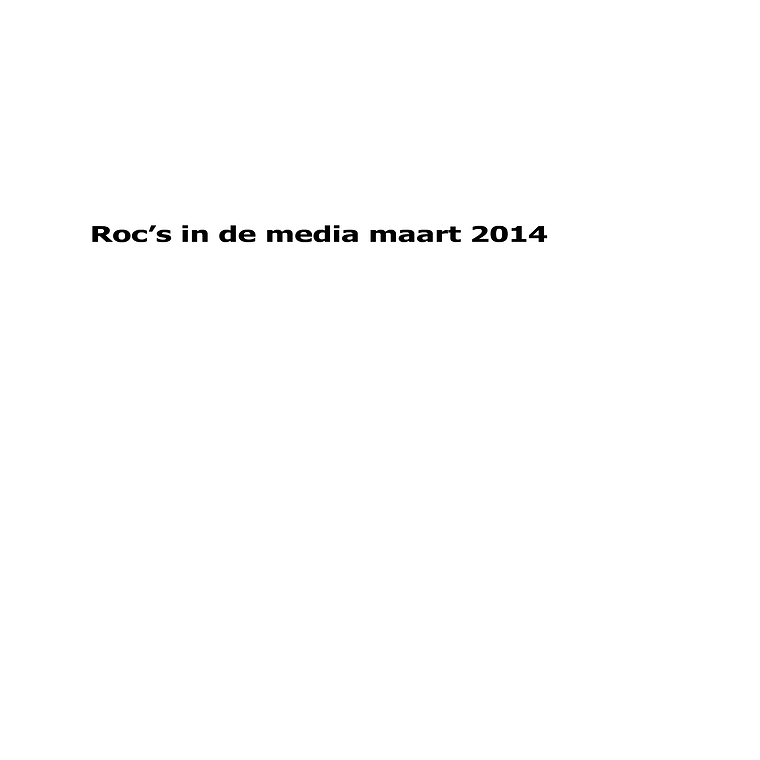 roc's in de media maart 2014