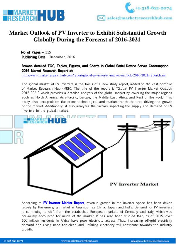 Market Research Report Market Outlook of PV Inverter Growth