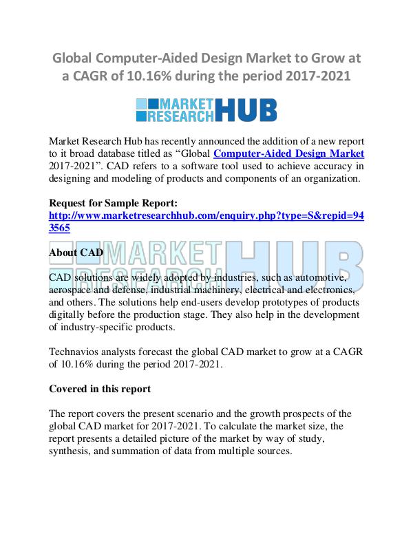 Market Research Report Computer-Aided Design Market Research Report