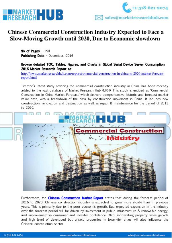 Market Research Report Chinese Commercial Construction Industry Market
