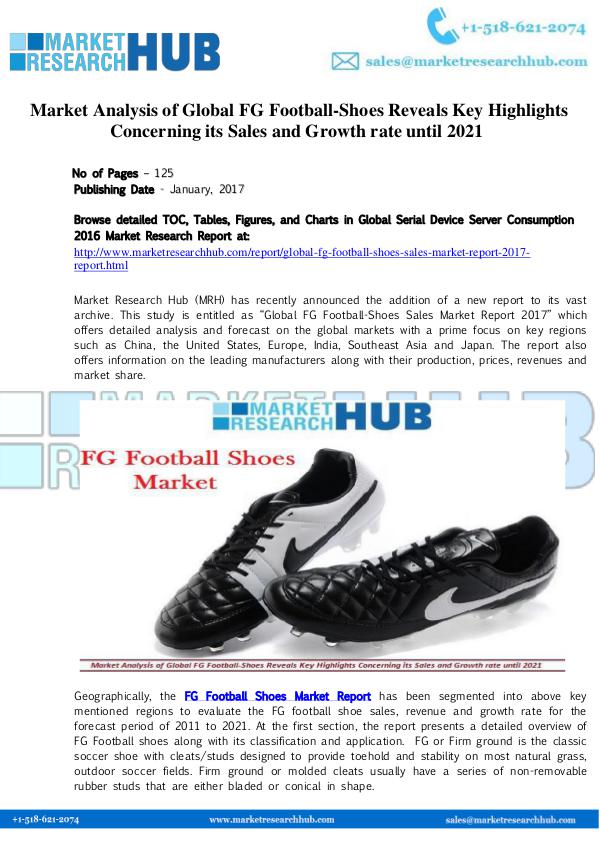 Market Research Report Market Analysis of Global FG Football-Shoes