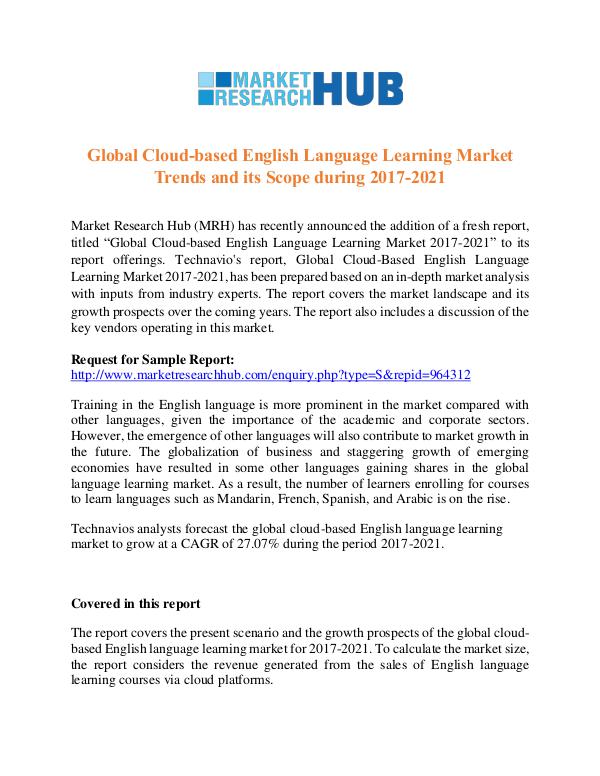 Market Research Report Cloud-based English Language Learning Market Trend