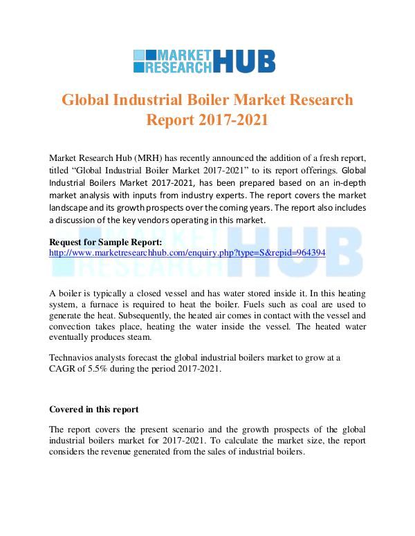 Market Research Report Global Industrial Boiler Market Research Report
