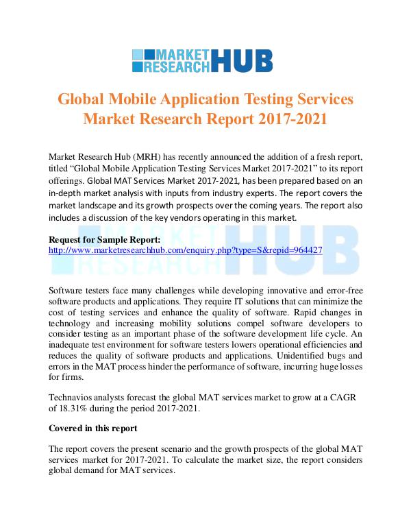 Market Research Report Mobile Application Testing Services Market Report