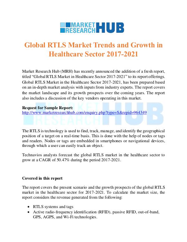 Market Research Report Global RTLS Market Trends and Growth