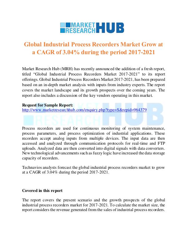Market Research Report Global Industrial Process Recorders Market Report