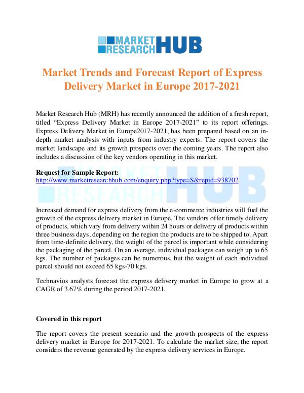 Market Research Report Express Delivery Market Trends Report