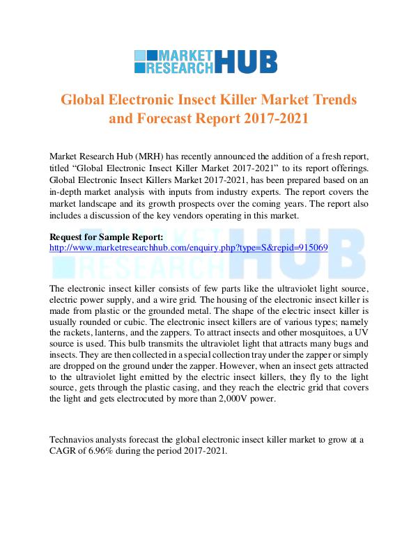 Market Research Report Global Electronic Insect Killer Market Report