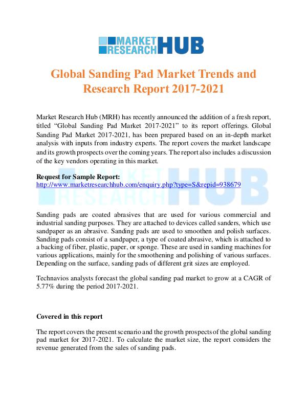 Market Research Report Global Sanding Pad Market Trends Report