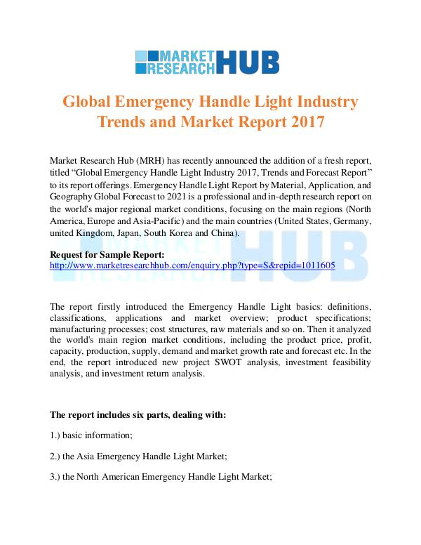 Market Research Report Emergency Handle Light Industry Trends Report