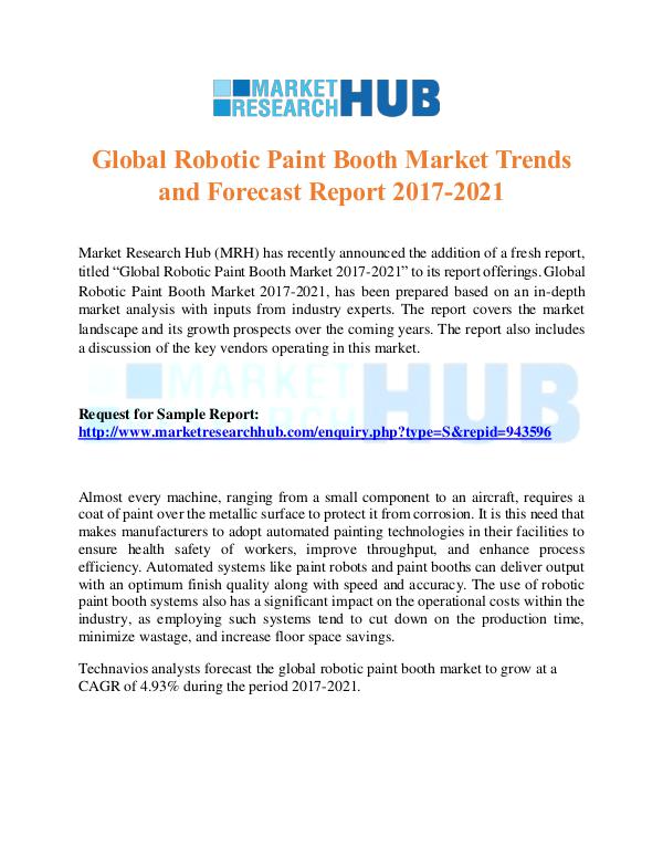 Market Research Report Global Robotic Paint Booth Market Trends Report