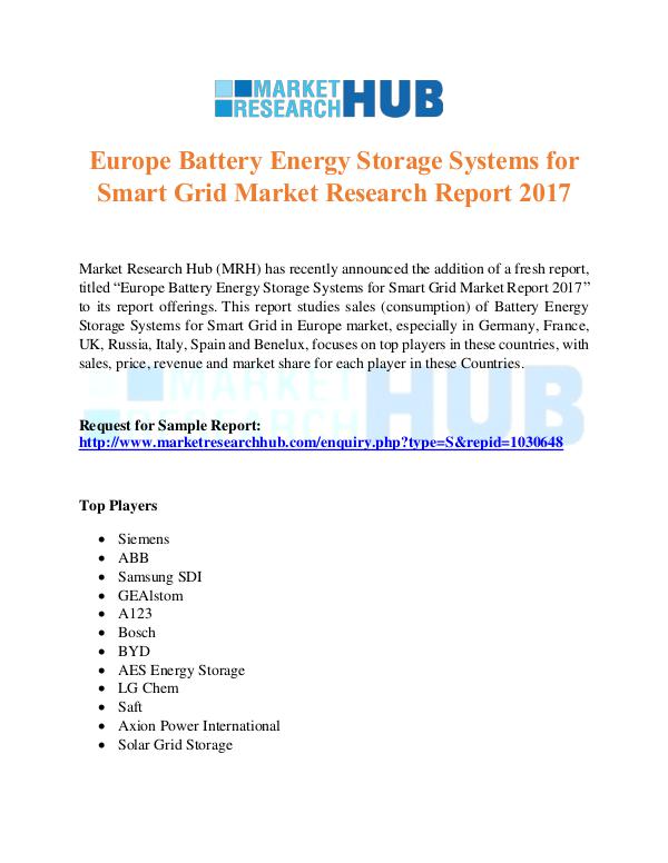 Market Research Report Europe Battery Energy Storage Systems Market Repor