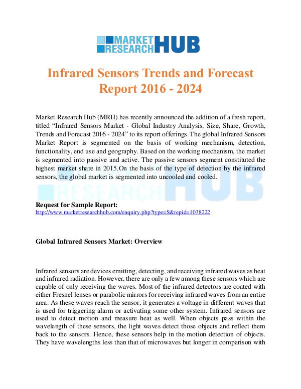 Market Research Report Infrared Sensors Trends and Forecast Report 2016