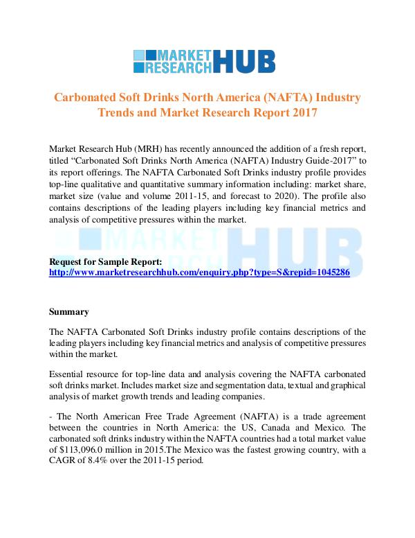 Market Research Report Carbonated Soft Drinks (NAFTA)  Market Report