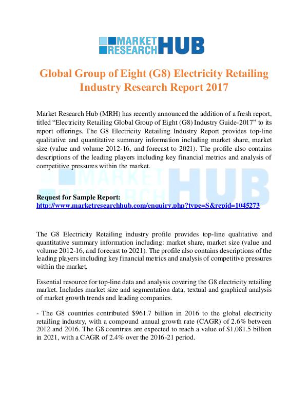 G8 Electricity Retailing Industry Research Report