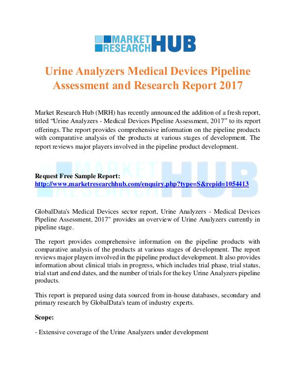 Market Research Report Urine Analyzers Medical Devices Pipeline Assessmen