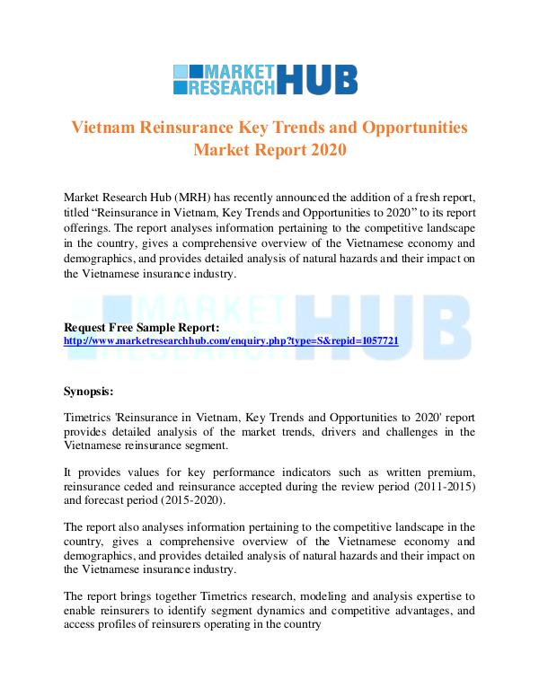 Market Research Report Vietnam Reinsurance Key Trends Market Report