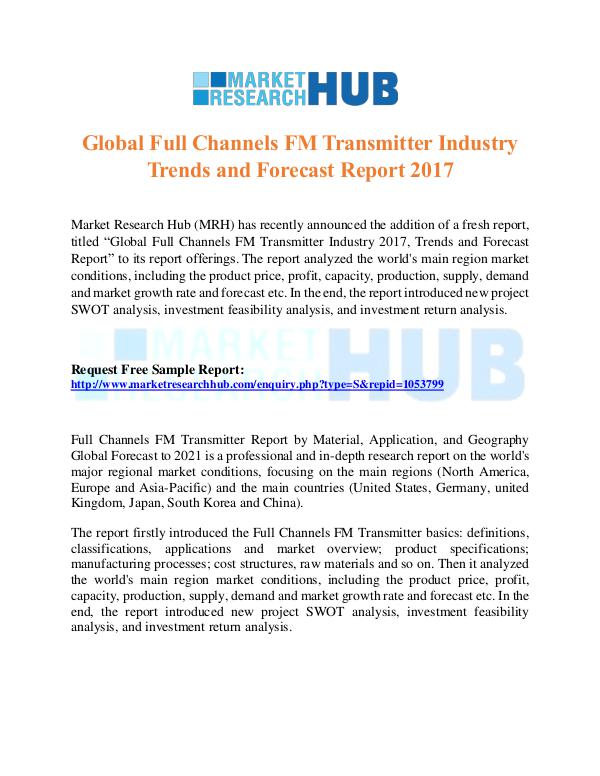 Market Research Report Full Channels FM Transmitter Market Report