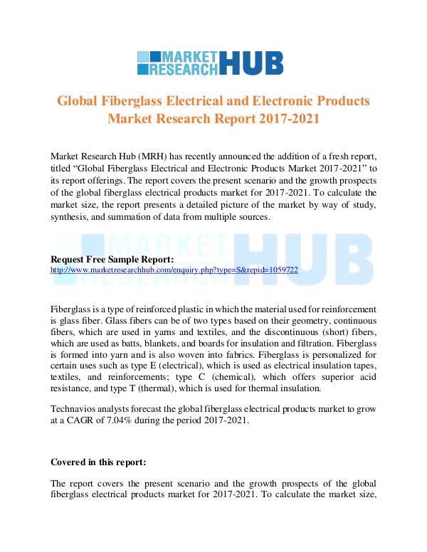 Market Research Report Fiberglass Electrical & Electronic Products Market