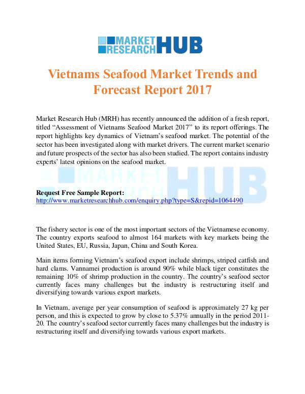 Market Research Report Vietnam Seafood Market Report 2017