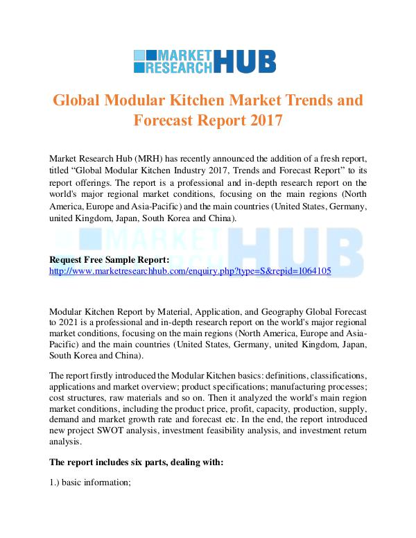 Market Research Report Global Modular Kitchen Market Report 2017