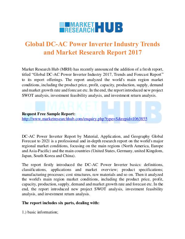 Market Research Report Global DC-AC Power Inverter Industry Market Report