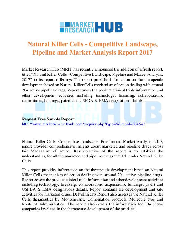 Market Research Report Natural Killer Cells MArket Research Report 2017
