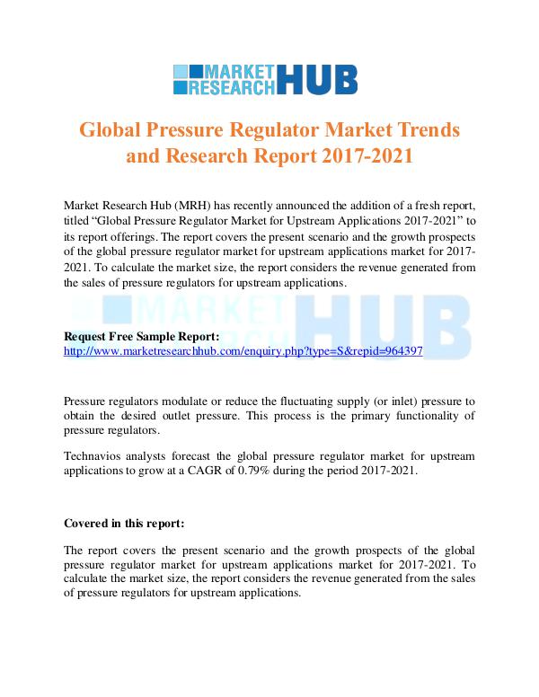 Market Research Report Global Pressure Regulator Market Research Report