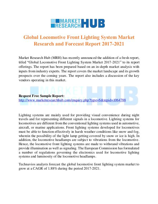Market Research Report Locomotive Front Lighting System Market Report