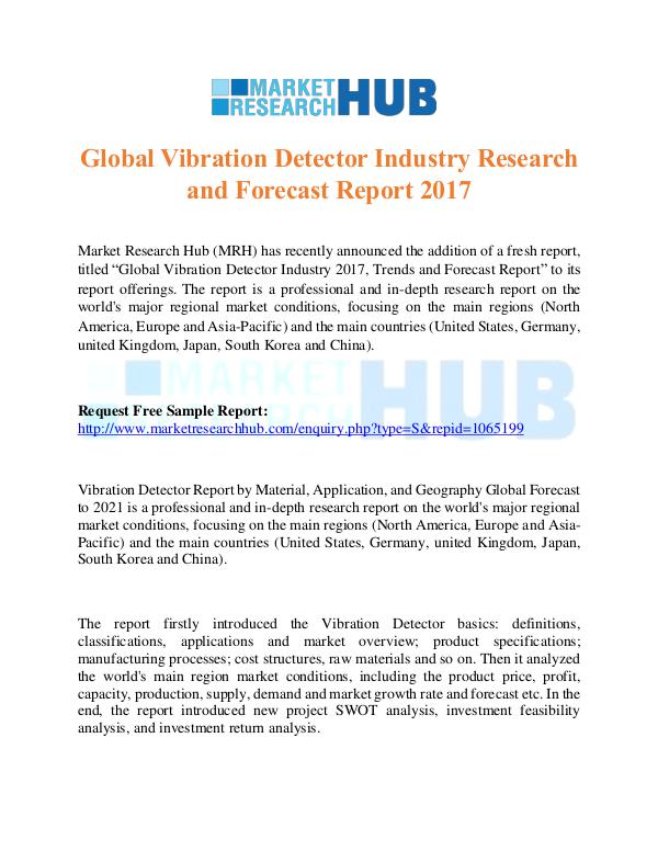 Market Research Report Global Vibration Detector Industry Research Report
