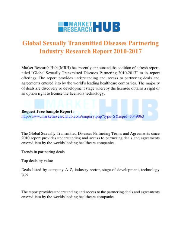 Market Research Report Sexually Transmitted Diseases Partnering Industry