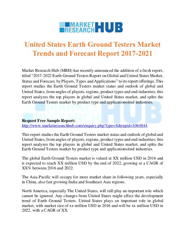Market Research Report Earth Ground Testers Market Trends Report 2017