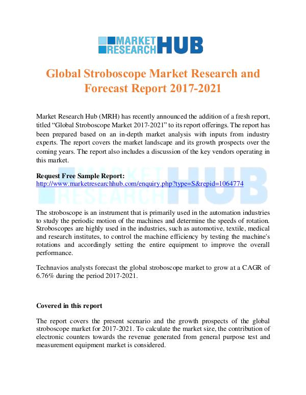 Market Research Report Global Stroboscope Market Research Report 2017