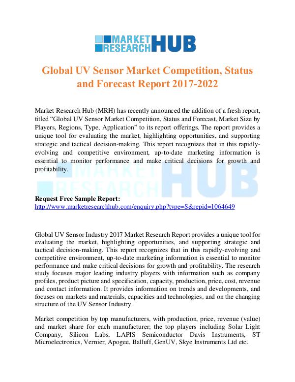 Market Research Report Global UV Sensor Market Research Report