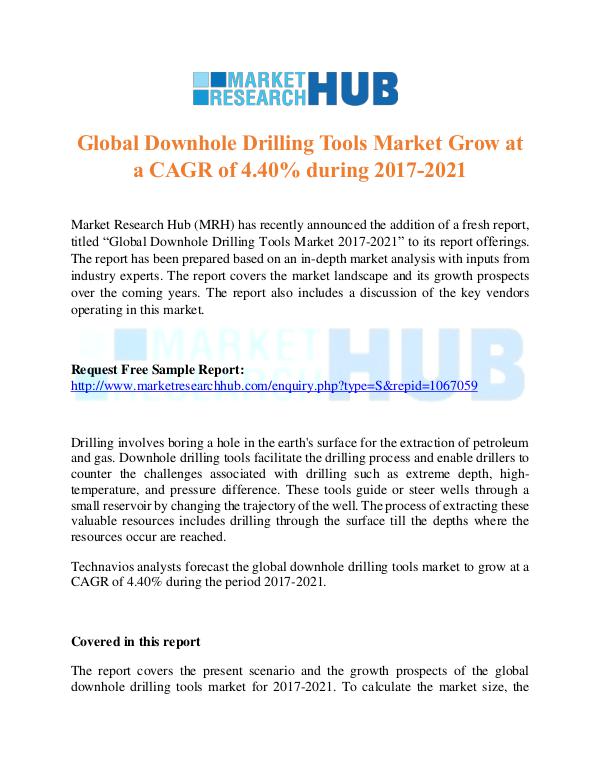 Market Research Report Global Downhole Drilling Tools Market Report